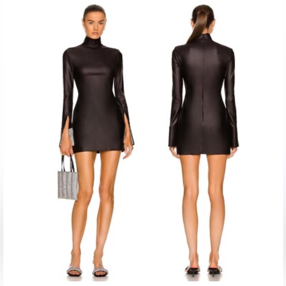 Alexander Wang Crystal Cuff Stretch Jersey Turtleneck & Long Sleeve ✨✨💎